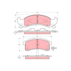 Brake Pad Set TRW GDB4054 OE Ref 12370006