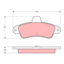 Brake Pad Set TRW GDB4084 OE Ref 6669779