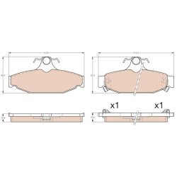 Brake Pad Set TRW GDB4089 OE Ref 18020433