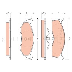 Brake Pad Set TRW GDB4091 OE Ref 05018595AA