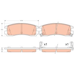 Jeu de plaquettes de frein TRW GDB4098 pour BUICK, CHEVROLET, OLDSMOBILE et plus encore...