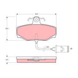 Plaquettes de frein TRW GDB412 pour JAGUAR XJ OE JLM603