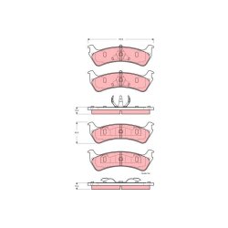 Brake Pad Set TRW GDB4123 OE Ref F5TZ2200A