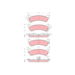 Brake Pad Set TRW GDB4124 OE Ref 4883717AA