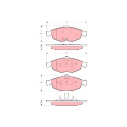 Brake Pad Set TRW GDB4125 OE Ref 5018945AA