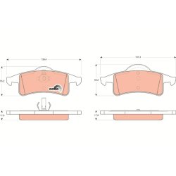 Plaquettes de frein TRW GDB4127 pour JEEP, JEEP (BJC) OE K05011970AA