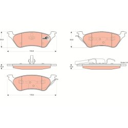 Brake Pad Set TRW GDB4130 OE Ref 05071948AA