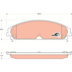 Brake Pad Set TRW GDB4134 OE Ref 05142558AA