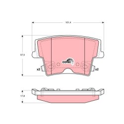 Brake Pad Set TRW GDB4135 OE Ref 05139191AA