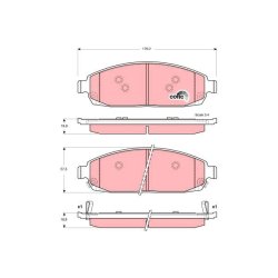 Brake Pad Set TRW GDB4136 OE Ref 68028967AA