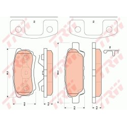 Plaquettes de frein TRW GDB4143 pour CHRYSLER, DODGE, JEEP OE 5191271AC TRW
