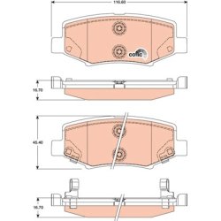 Brake Pad Set TRW GDB4145 OE Ref 68003776AA