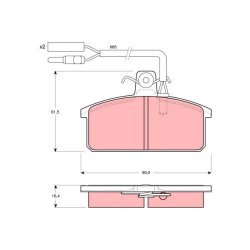 Brake Pad Set TRW GDB417 OE Ref 5892608
