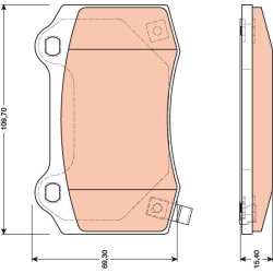 Brake Pad Set TRW GDB4171 OE Ref 68034993AA