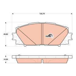 Brake Pad Set TRW GDB4173 OE Ref 04465-47080