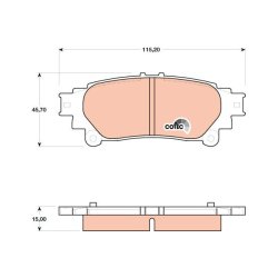 Brake Pad Set TRW GDB4174 OE Ref 04466-30280