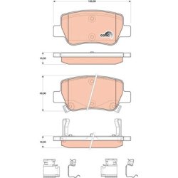 Brake Pad Set TRW GDB4175 OE Ref 04466-05040