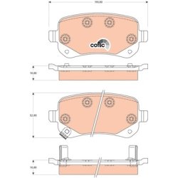 Brake Pad Set TRW GDB4176 OE Ref 68044761AA