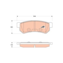 Brake Pad Set TRW GDB4178 OE Ref 96800089