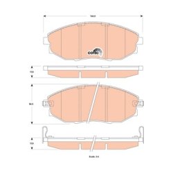 Brake Pad Set TRW GDB4179 OE Ref 96952179
