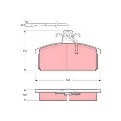 Brake Pad Set TRW GDB422 OE Ref 791235