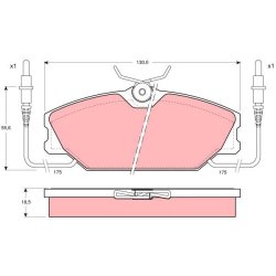 Brake Pad Set TRW GDB425 OE Ref 77 01 202 289