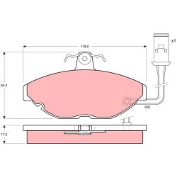 Plaquettes de frein TRW GDB428 pour AUSTIN, MG, RELIANT, ROVER OE BHM7237