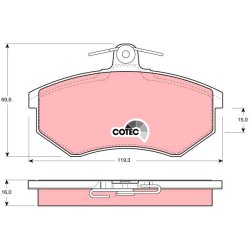 Brake Pad Set TRW GDB430 OE Ref 853 698 151