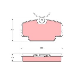 Brake Pad Set TRW GDB434 OE Ref 8993719