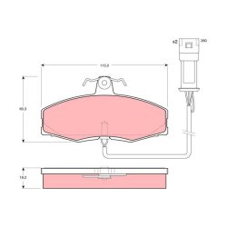 Plaquettes de frein TRW GDB440 pour FORD SIERRA OE 5019982