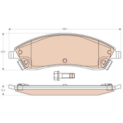 Brake Pad Set TRW GDB4451 OE Ref 18047994
