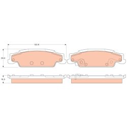 Brake Pad Set TRW GDB4453 OE Ref 85735537