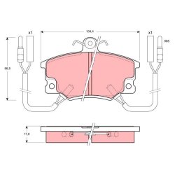 Brake Pad Set TRW GDB457 OE Ref 793 271