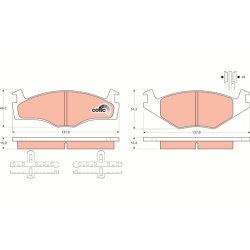 Brake Pad Set TRW GDB459 OE Ref 191 698 151 G