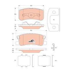 Brake Pad Set TRW GDB4600 OE Ref 68020256AA