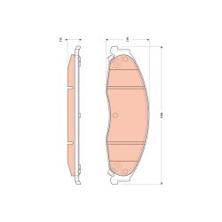 Brake Pad Set TRW GDB4601 OE Ref 88959947