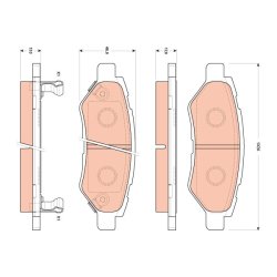 Brake Pad Set TRW GDB4602 OE Ref 25814674