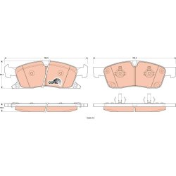 Brake Pad Set TRW GDB4603 OE Ref 68052369