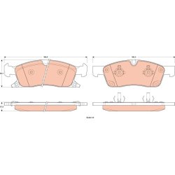 Brake Pad Set TRW GDB4604 OE Ref 68052370AD