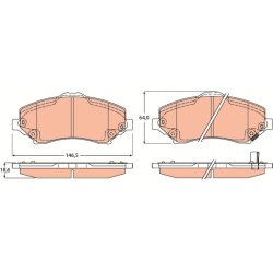 Brake Pad Set TRW GDB4605 OE Ref 0000071771813