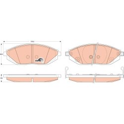Brake Pad Set TRW GDB4606 OE Ref 42785996