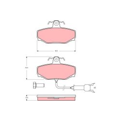 Plaquettes de frein TRW GDB462 pour JAGUAR XJ, XJ220 OE JLM1282