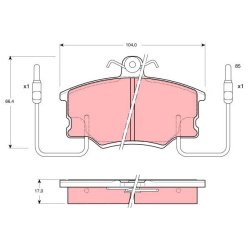 Plaquettes de frein TRW GDB464 pour FIAT, LANCIA OE 792533