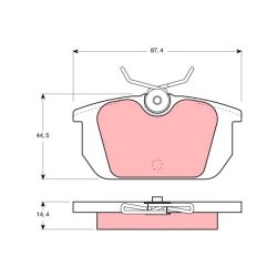 Brake Pad Set TRW GDB466 OE Ref 9950713