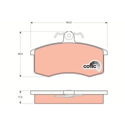 Brake Pad Set TRW GDB469 OE Ref 21100350108000