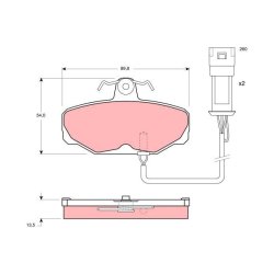 Brake Pad Set TRW GDB471 OE Ref 85GB-2M008-AG