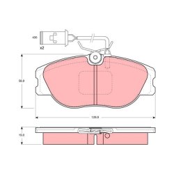 Brake Pad Set TRW GDB483 OE Ref 60760124