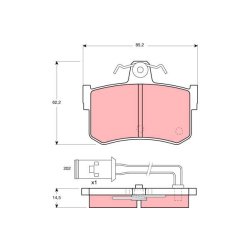 Brake Pad Set TRW GDB486 OE Ref 43022SG9001HS