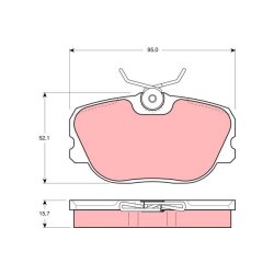 Brake Pad Set TRW GDB493 OE Ref 3343433