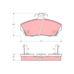 Plaquettes de frein TRW GDB497 pour ROVER OE SFP100200EVA